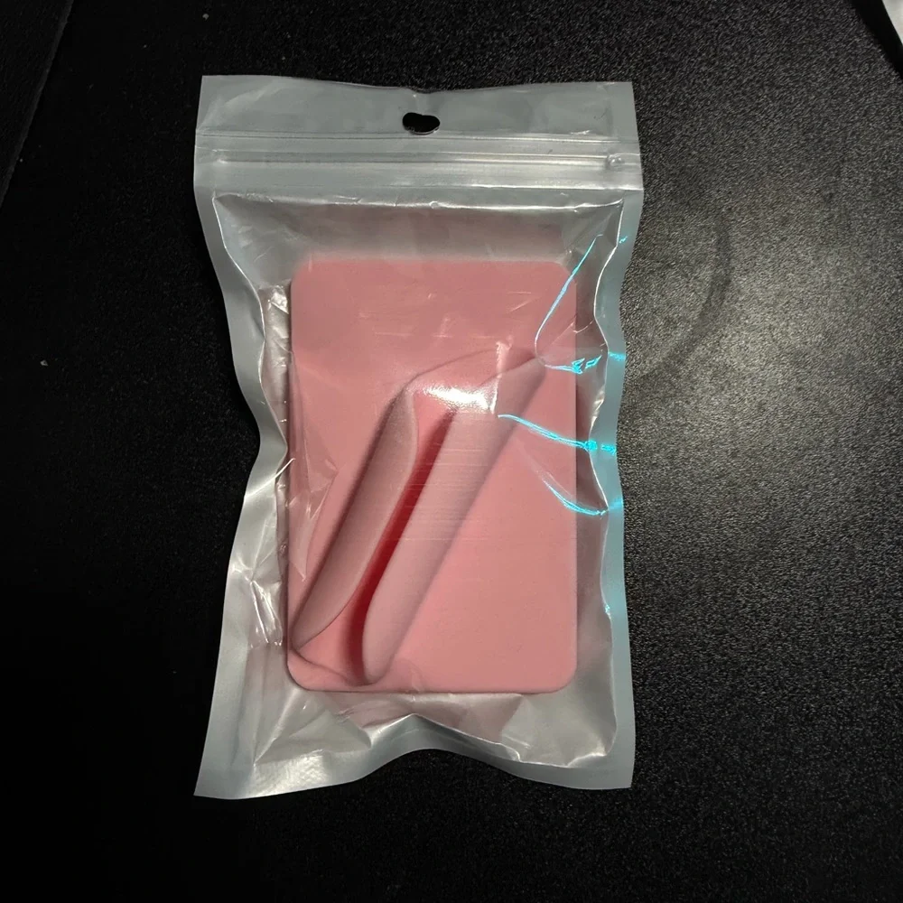 Light Pink Silicone Removable Wallet and Lip Gloss Card Holder